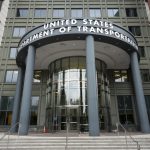 Washington, DC, USA - June 22, 2022: Front view of the United States Department of Transportation (DOT) headquarters in the Southeast Federal Center in Washington, DC.
